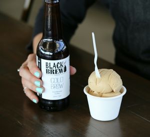 Cold Brew gelato made with Local Black & Brew  at Live A Little Gelato in Adelaide