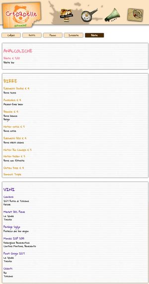 prices listed on crepapelle.org/menu/ at Crepapelle in Florence