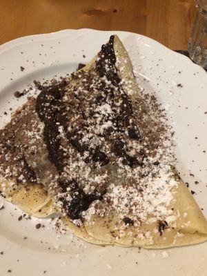 Chocolate crepe at Crepapelle in Florence