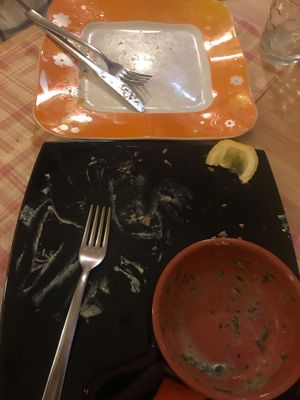 You know the food is good when both plates are clean! Yum! I can’t wait to come back!!  at Crepapelle in Florence