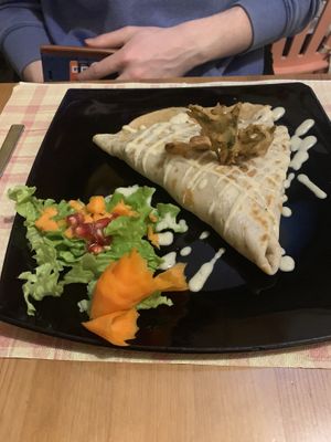 Savoury crepe at Crepapelle in Florence