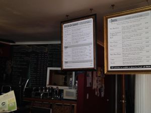 menu at The Sea Bean Cafe in Seward