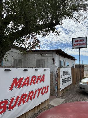 Front of store  at Marfa Burritos in Marfa