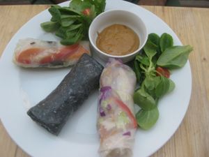Fresh spring rolls at Puro Bistro in Prague