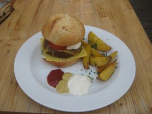 Burger at Puro Bistro in Prague