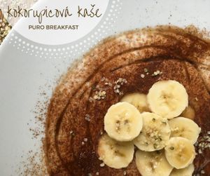 Cocoridge - RAW porridge from young coconuts, almonds, banana, chia seeds, cocoa, cinnamon at Puro Bistro in Prague