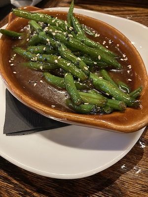Green beans, Szechwan style  at The River Merchant in Kent
