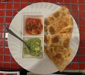 Vegan Chilli Cheese Quesadilla.  at The Pink Cow - ピンクカウ in Tokyo