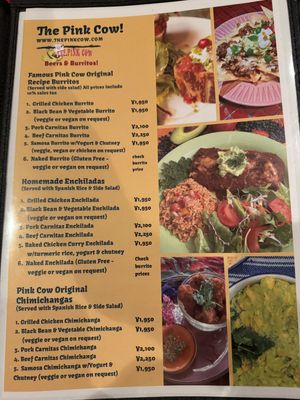 Menu (2/3).  at The Pink Cow - ピンクカウ in Tokyo