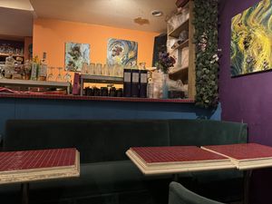 Inside view (2/2) - bar and 'living room couch'.  at The Pink Cow - ピンクカウ in Tokyo