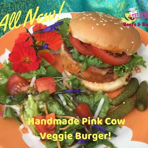 Pink Cow Vegan Burger at The Pink Cow - ピンクカウ in Tokyo