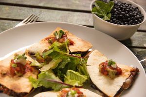 Pink Cow Quesadilla with Homemade Vegan Cheese at The Pink Cow - ピンクカウ in Tokyo