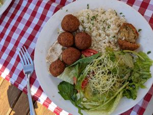 Vegan falafel at Kod Damira in Stari Grad