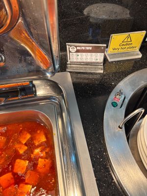 All dishes have clear labelling at Panda Mami The University of Warwick in Coventry