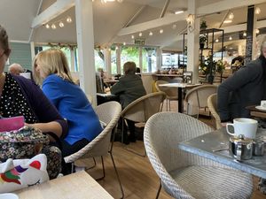 Inside cafe  at Sprowston Garden Centre in England