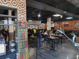 Inside seating at Sweet Tooth Cafe in Washington