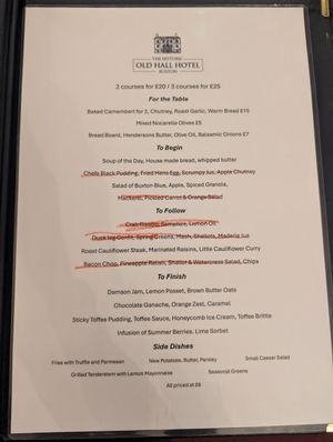  at The Old Hall Hotel in England