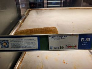 Vegan Sausage Roll. at Greggs in New York