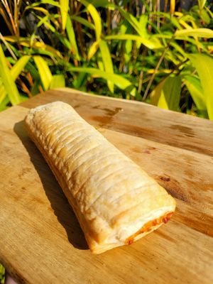 Vegan Sausage Roll. at Greggs in New York