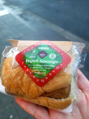Vegan Sauage Bap. at Greggs in New York