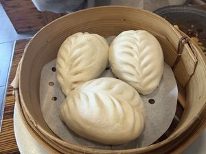 Steamed veg Bao  at Dumpling Home in San Francisco