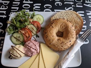 Vital breakfast, vegan version at Blueorange Coffee and Bagel - Margaretenstrasse in Vienna