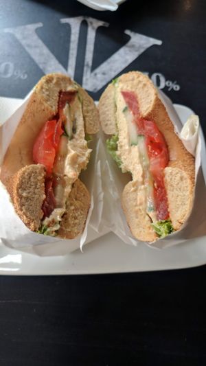 hummus bagel - very tasty! at Blueorange Coffee and Bagel - Margaretenstrasse in Vienna