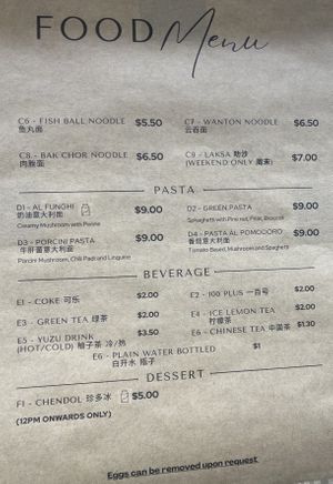 Menu2  at Village Vegetarian in Singapore
