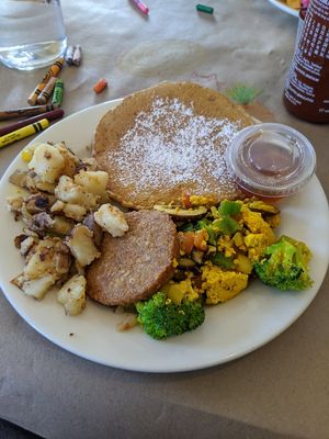 Half of the vegan big boy at Local Urban Kitchen in Point Pleasant Beach