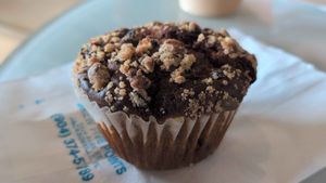 Pumpkin chip muffin at BREW Five Points in Jacksonville