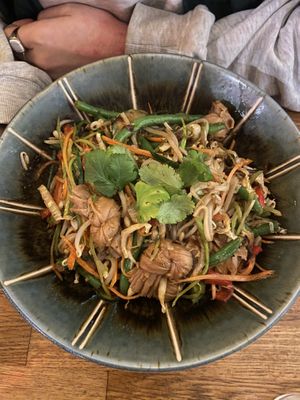 Vegan dish of the day! Weirdest and best tofu I’ve had in a while   at Helens Sushi in Stockholm