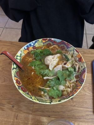 Ramen with dumplings  at Helens Sushi in Stockholm