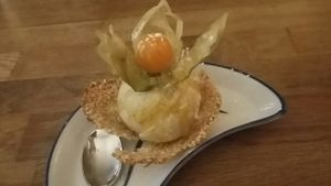 Accompanying dessert at Helens Sushi in Stockholm