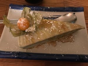 Green tea ice cream at Helens Sushi in Stockholm