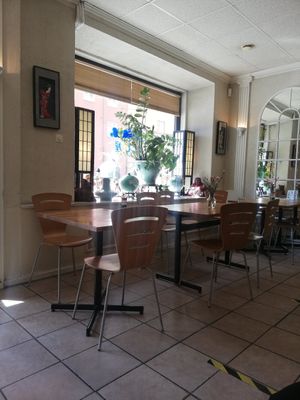 Inside of the restaurant at Helens Sushi in Stockholm