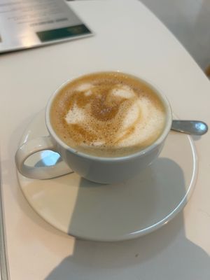 Delicious oat latte at Bodhi Vegan Cafe & Restaurant in Phuket