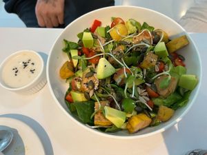 Tasty avocado tofu salad at Bodhi Vegan Cafe & Restaurant in Phuket