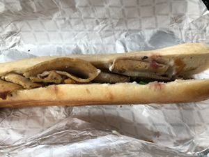 Hot Panini Sandwich “Leftover Thanksgiving Deliciousness” at The Herbivorous Butcher in Minneapolis