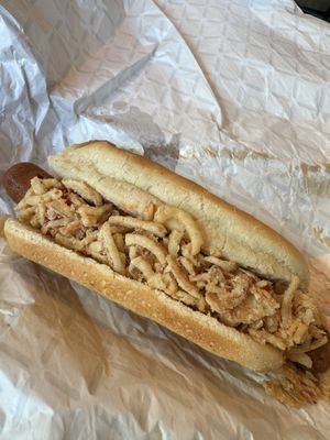 Sriracha brat  at The Herbivorous Butcher in Minneapolis