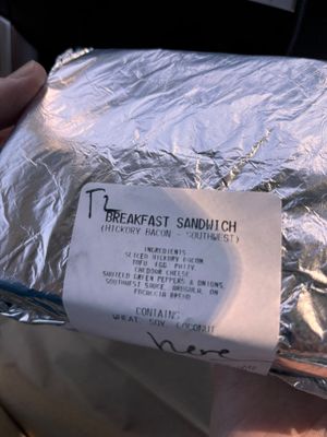 Breakfast sandwich ingredients  at The Herbivorous Butcher in Minneapolis