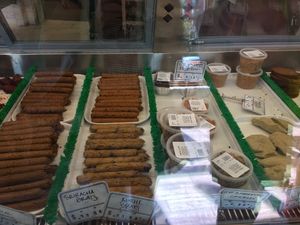 Sausage and gluten-free "meat" at The Herbivorous Butcher in Minneapolis