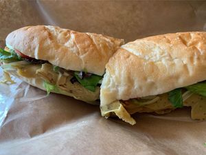Turkey and dill havarti sandwich  at The Herbivorous Butcher in Minneapolis