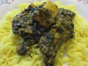 # 415: Alu Palak (potatoes, spinach) at Pizzeria-Restaurant Punjab in Saarbrucken