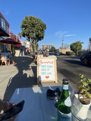 Outdoor dining is nice and spacious at Powerplant Superfood Cafe in Los Angeles