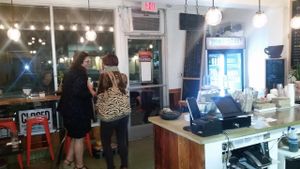 Inside Powerplant Superfood Cafe at Powerplant Superfood Cafe in Los Angeles