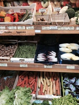 veggies at Le Panier Vert in Antibes