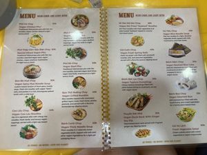 Menu page 2-3  at Bánh Mì Chay Đệ Nhất Madam Thao in Hoi An