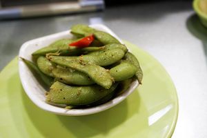 Black Pepper Edamame Beans at Shuiwen in Taipei