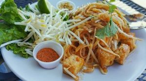 Pad Thai  at Happy Elephant Vegan in Long Beach