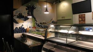 Restaurant Interior at Happy Elephant Vegan in Long Beach